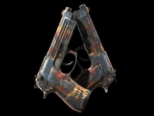 Dual Berettas | Hideout (Well-Worn)