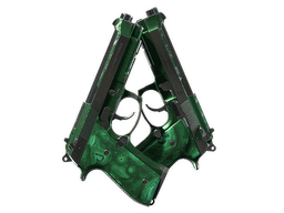 Dual Berettas | Polished Malachite (Well-Worn)