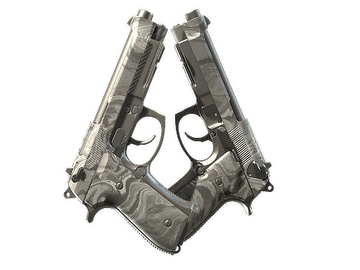 Dual Berettas | Silver Pour (Battle-Scarred)