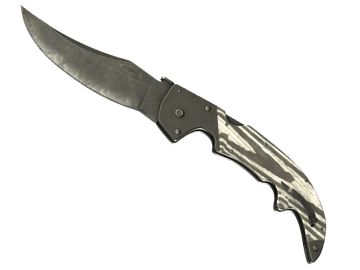 ★ Falchion Knife | Black Laminate (Battle-Scarred)