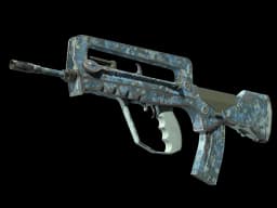 FAMAS | Cyanospatter (Well-Worn)