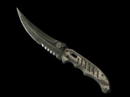 ★ Flip Knife | Black Laminate (Battle-Scarred)