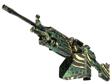 M249 | Emerald Poison Dart (Well-Worn)