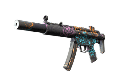 MP5-SD | Neon Squeezer (Battle-Scarred)