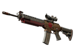 SG 553 | Berry Gel Coat (Battle-Scarred)