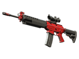 SG 553 | Candy Apple (Battle-Scarred)