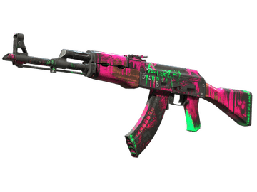 Souvenir AK-47 | Neon Revolution (Battle-Scarred)