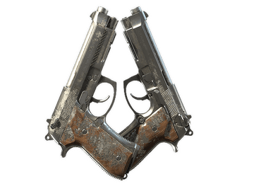 Souvenir Dual Berettas | Silver Pour (Battle-Scarred)