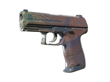 Souvenir P2000 | Coral Halftone (Well-Worn)
