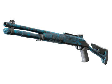 Souvenir XM1014 | VariCamo Blue (Well-Worn)
