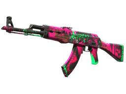 StatTrak™ AK-47 | Neon Revolution (Well-Worn)