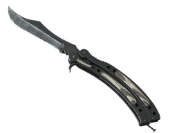 ★ StatTrak™ Butterfly Knife | Black Laminate (Well-Worn)