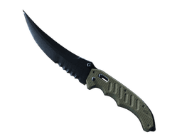 ★ StatTrak™ Flip Knife | Blue Steel (Well-Worn)