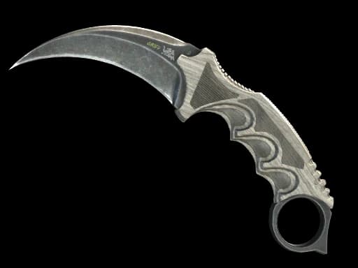 ★ StatTrak™ Karambit | Black Laminate (Well-Worn)