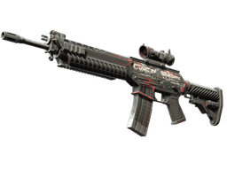 StatTrak™ SG 553 | Cyberforce (Battle-Scarred)
