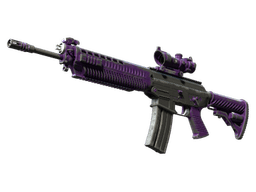 StatTrak™ SG 553 | Ultraviolet (Battle-Scarred)