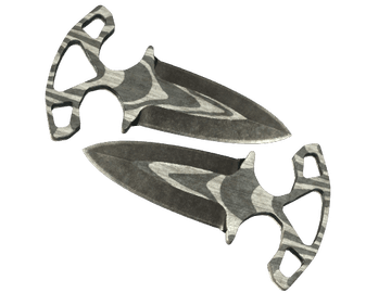 ★ StatTrak™ Shadow Daggers | Black Laminate (Battle-Scarred)