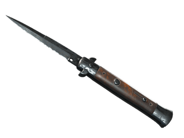 ★ Stiletto Knife | Damascus Steel (Battle-Scarred)