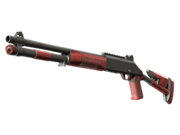 XM1014 | Red Leather (Well-Worn)