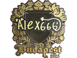 Sticker | alex666 (Gold) | Budapest 2025