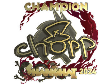 Sticker | chopper (Gold, Champion) | Shanghai 2024