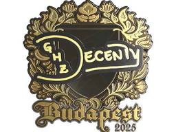 Sticker | decenty (Gold) | Budapest 2025