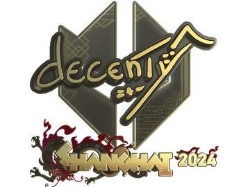 Sticker | decenty (Gold) | Shanghai 2024