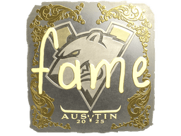 Sticker | fame (Gold) | Austin 2025