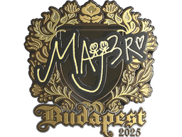 Sticker | MAJ3R (Gold) | Budapest 2025