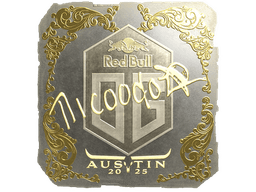 Sticker | nicoodoz (Gold) | Austin 2025