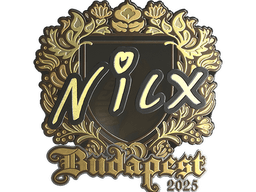 Sticker | nicx (Gold) | Budapest 2025