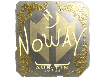 Sticker | noway (Gold) | Austin 2025