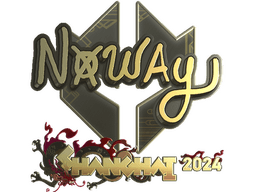 Sticker | noway (Gold) | Shanghai 2024