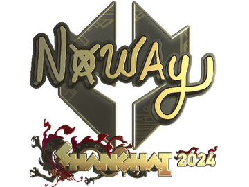 Sticker | noway (Gold) | Shanghai 2024