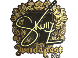 Sticker | skullz (Gold) | Budapest 2025