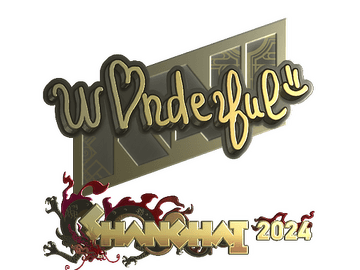 Sticker | w0nderful (Gold) | Shanghai 2024
