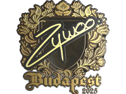 Sticker | ZywOo (Gold) | Budapest 2025
