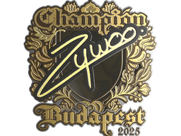 Sticker | ZywOo (Gold, Champion) | Budapest 2025