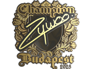 Sticker | ZywOo (Gold, Champion) | Budapest 2025