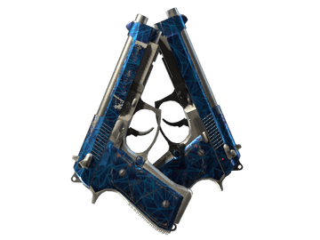 Dual Berettas | Cobalt Quartz (Well-Worn)