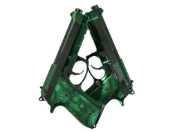 Dual Berettas | Polished Malachite (Minimal Wear)