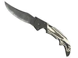★ Falchion Knife | Black Laminate (Well-Worn)