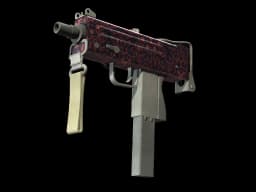 MAC-10 | Red Filigree (Field-Tested)