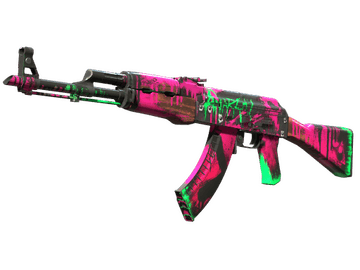 StatTrak™ AK-47 | Neon Revolution (Well-Worn)