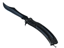 ★ StatTrak™ Butterfly Knife | Blue Steel (Well-Worn)