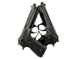 StatTrak™ Dual Berettas | Ventilators (Well-Worn)