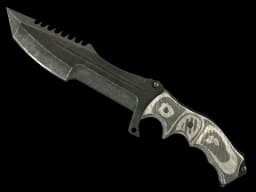 ★ StatTrak™ Huntsman Knife | Black Laminate (Battle-Scarred)