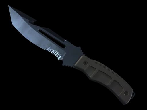 ★ StatTrak™ Survival Knife | Blue Steel (Well-Worn)