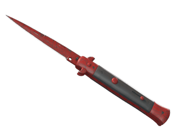 ★ Stiletto Knife | Crimson Web (Well-Worn)