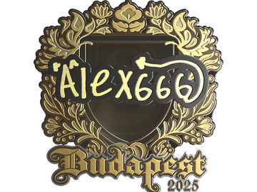 Sticker | alex666 (Gold) | Budapest 2025